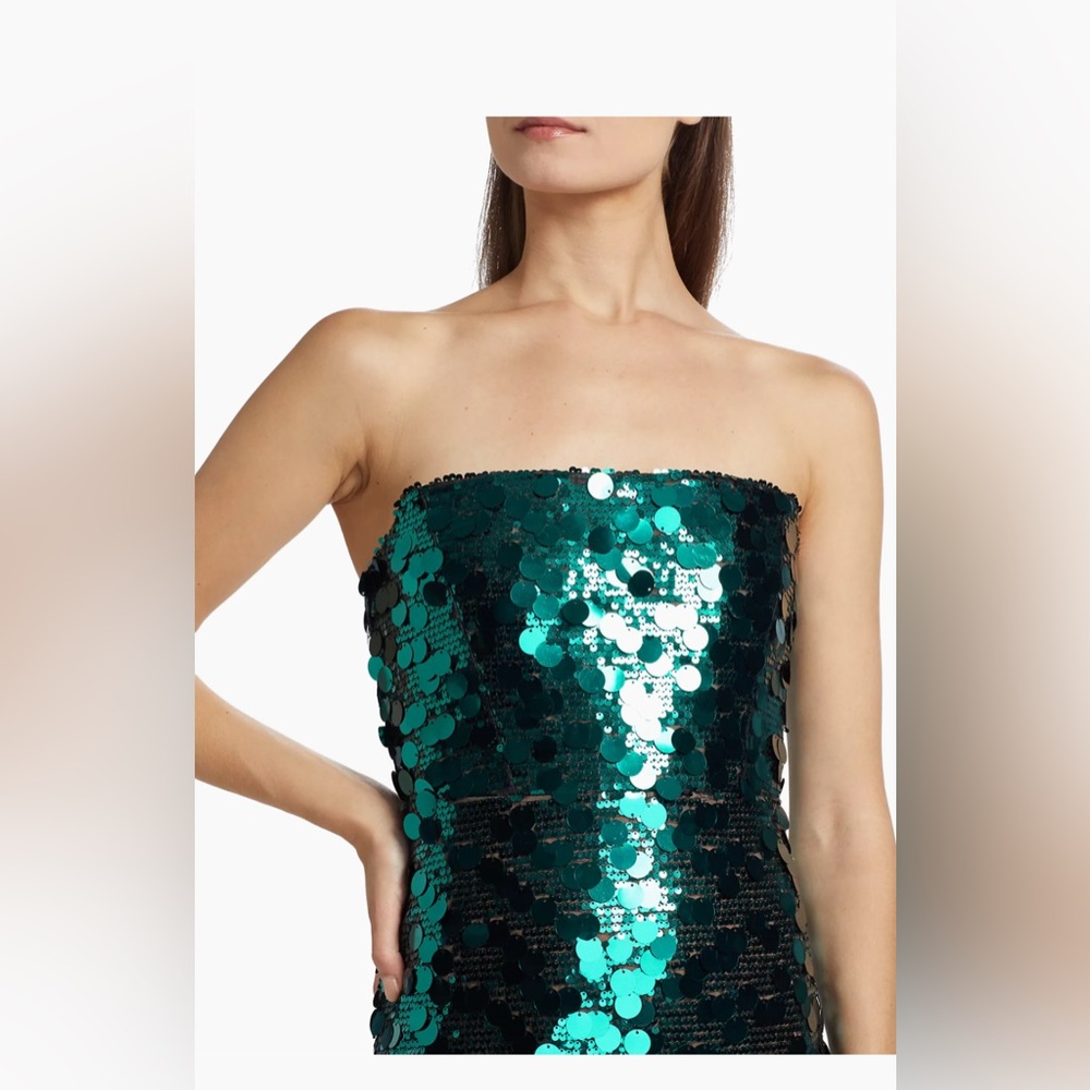 Bronx and Banco Emerald Sequin Strapless Maxi Dress - Picture 9 of 15